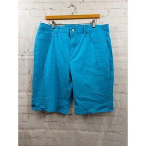 Chico’s So Slimming Girlfriend Bermuda Shorts Womens Size 14 Ocean Blue